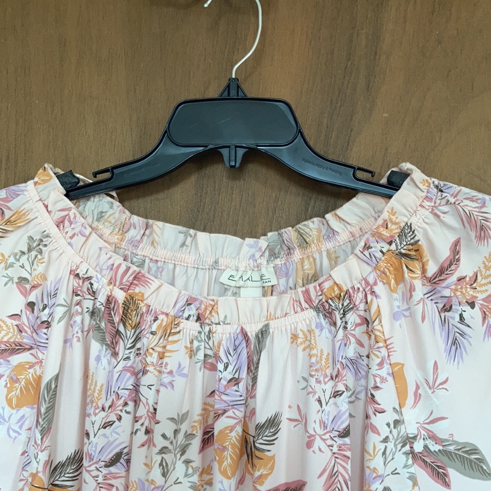 Emaline top floral print bell sleeve blouse tie detail boho Casual office 2X - Picture 12 of 17